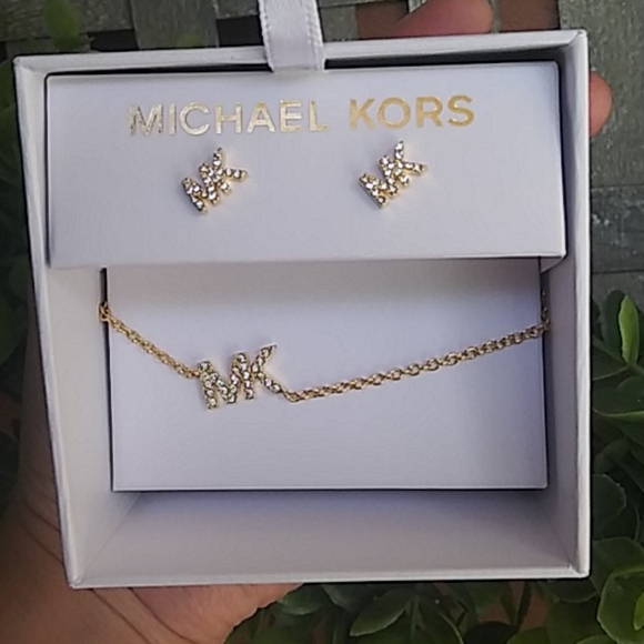 Michael Kors Jewelry - Michael kors bracelet and earrings set.